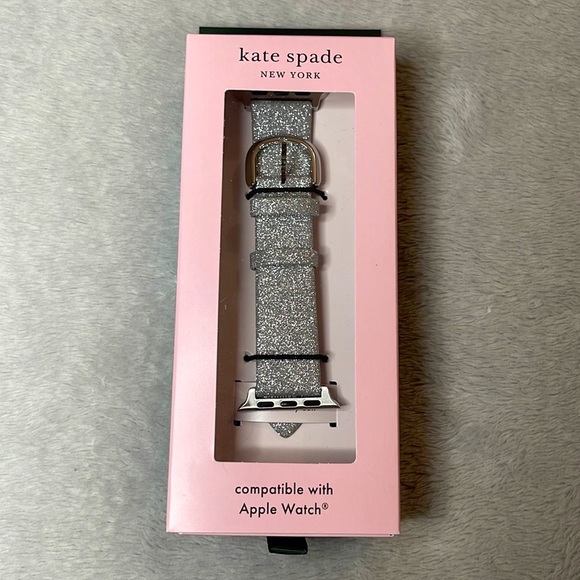 kate spade Wearables Kate Spade Silver Glitter Apple Watch Band